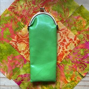 Kate Spade Green Leather Clutch